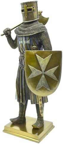 Generic Medieval Knight Axeman Statue Cold Cast Bronze Resin Figure 1240 Inche