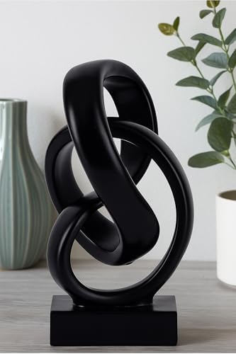 Modern Abstract Knot Sculpture Mobius Inspired Resin Decor