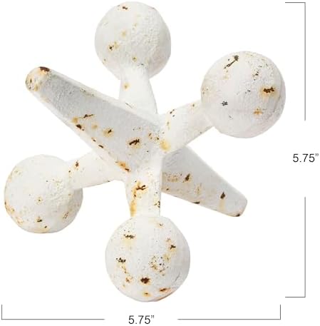 Creative Co-Op Cast Iron Jack Accent White 1