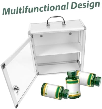 Wall Mounted Medicine Cabinet with Transparent Door for Easy Access