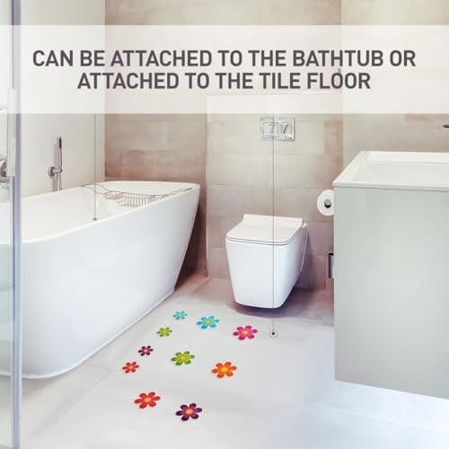 TOPBATHY Flower Decals 10pcs Daisy Bath Stickers