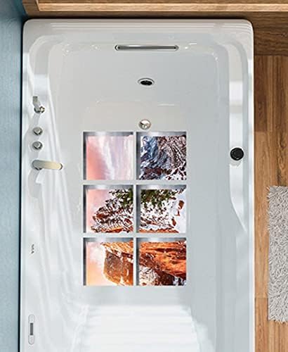 ChezMax Non-Slip Bathtub Sticker - 3D Mountain Peak Design 6 Pcs