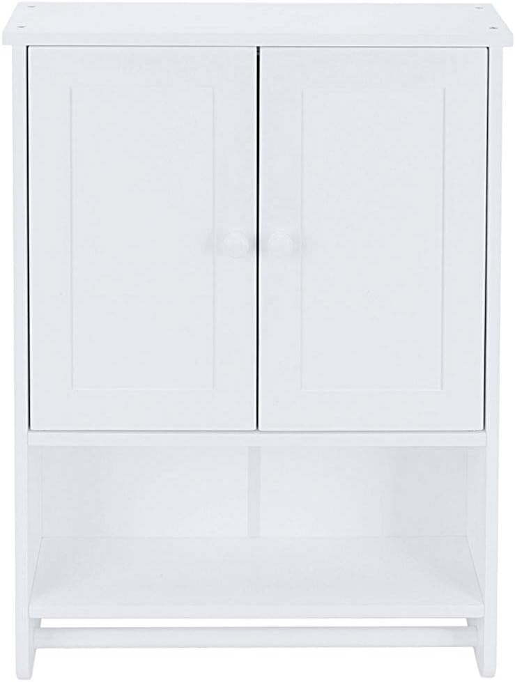 Gharpbik Bathroom Wall Cabinet 2 Door Storage Cabinet White