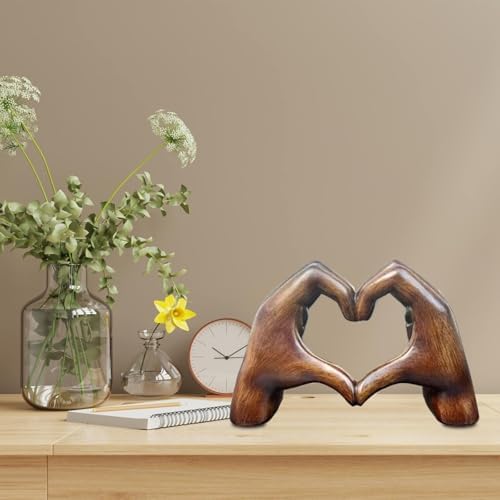Sturdy Heart Hands Sculpture Home Decor Figurine