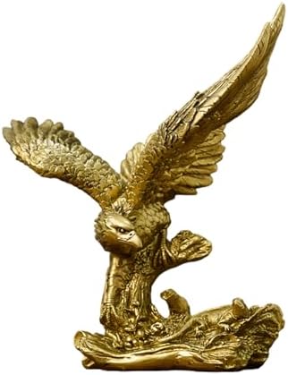 Golden Resin Flying Eagle Statue for Home Office Decor