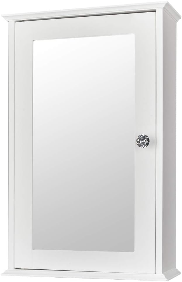 Shyneer Single Door Mirror Bathroom Cabinet