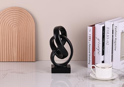 Modern Abstract Knot Sculpture Mobius Inspired Resin Decor