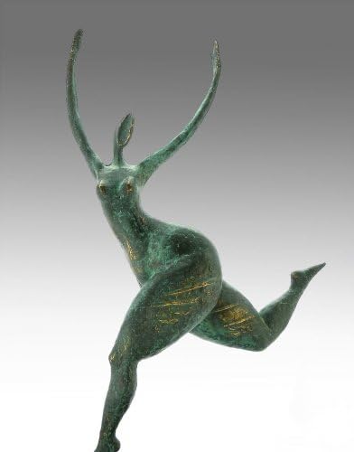 Modern Art Figure - Abstract Bronze Running Woman Sculpture