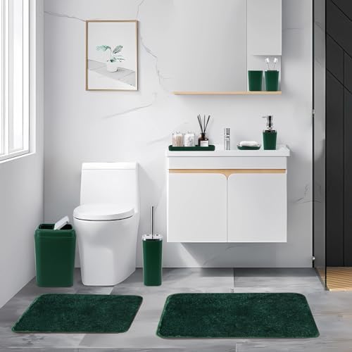 XLHOMO Dark Green Bathroom Accessory Set 24PC 1