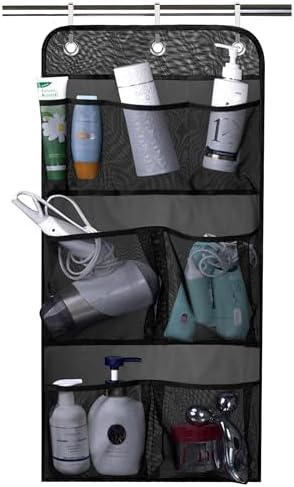 MISSLO Mesh Shower Caddy with Door and Curtain Hooks