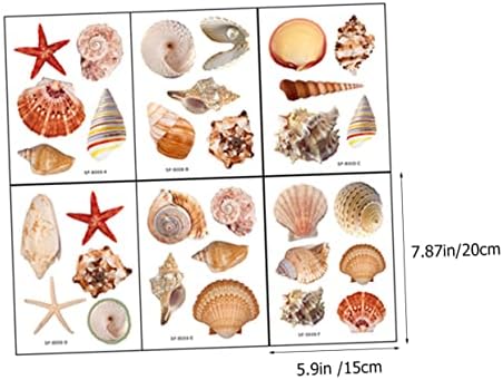 VOSAREA 6 Sheets Shell Pattern Bathtub Stickers