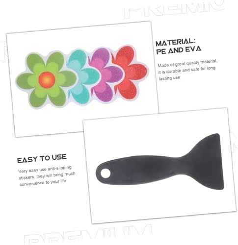 ABOOFAN 4Pcs Non Slip Bathtub Stickers with Flower Design