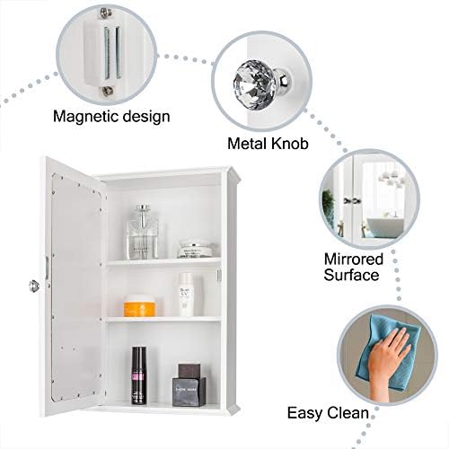 MTFY Wall Mounted Medicine Cabinet with Storage