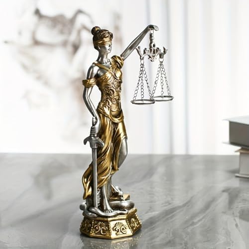 Lady Justice Statue - Elegant Resin Sculpture for Home and Office