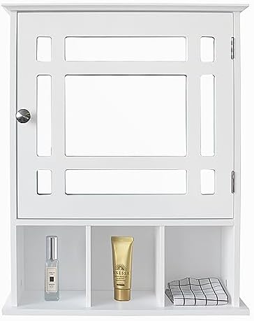 Guangshuohui Wall-Mounted Medicine Cabinet with Mirror Door