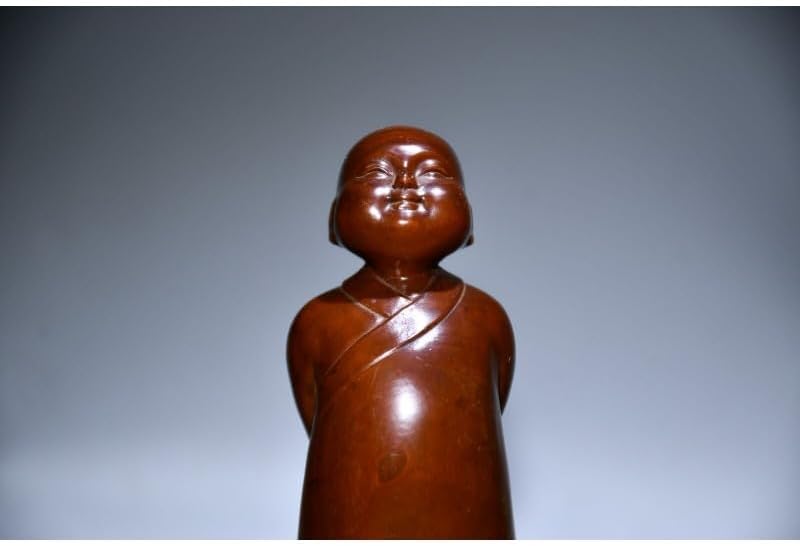 LimpaC Handmade Boxwood Meditation Monk Statue