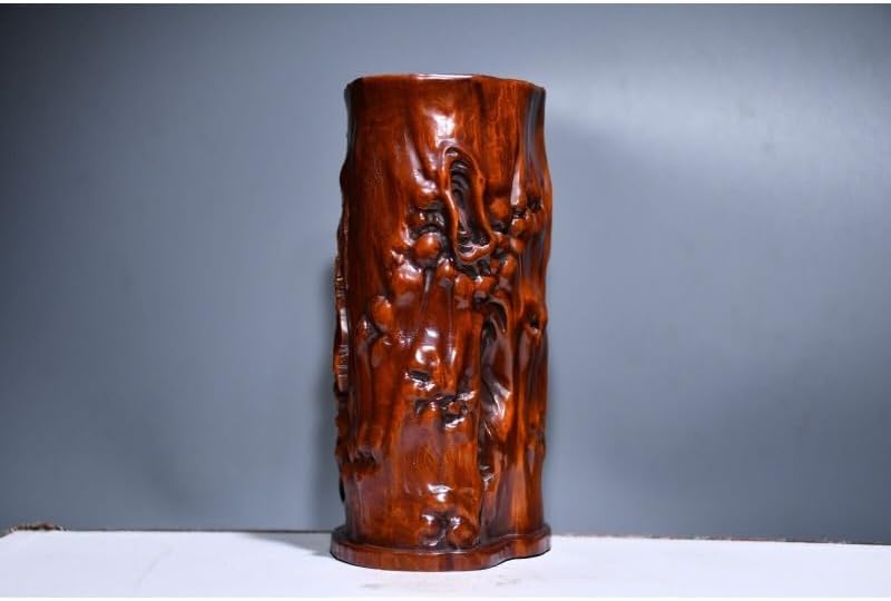 LimpaC Collection Boxwood Tree Grain Brush Pot Statue