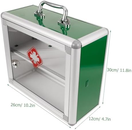 Alipis Transparent Wall Mount First Aid Cabinet