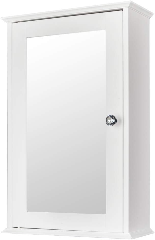 Rpuzonier Wall Mounted Cabinet with Mirror and Adjustable Shelves