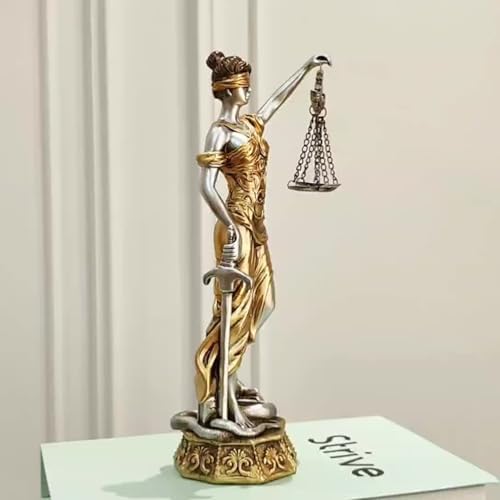 Lady Justice Statue - Elegant Resin Sculpture for Home and Office