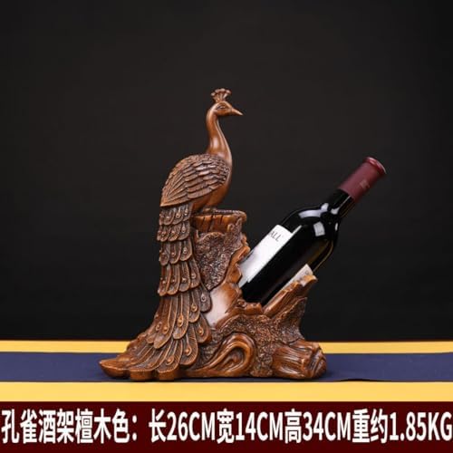 Feng Shui Resin Wealth Ornament with Peacock Design