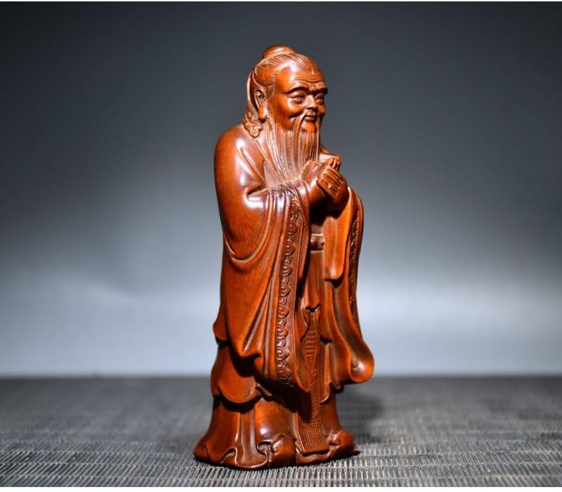 Handcrafted Boxwood Confucius Statue for Home Decor 1