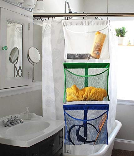Dearjana Portable Mesh Shower Caddy with Rotatable Hanger
