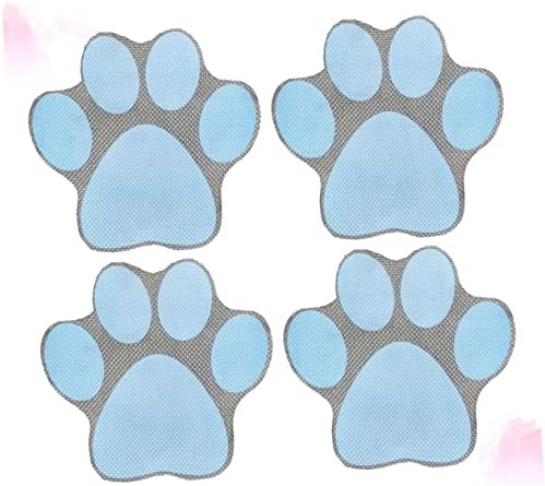 Ciieeo 4pcs Cartoon Dog Footprint Bath Decals