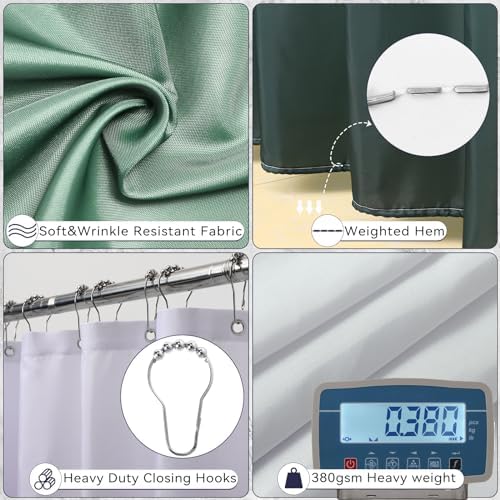 XLHOMO Dark Green Bathroom Accessory Set 24PC 1