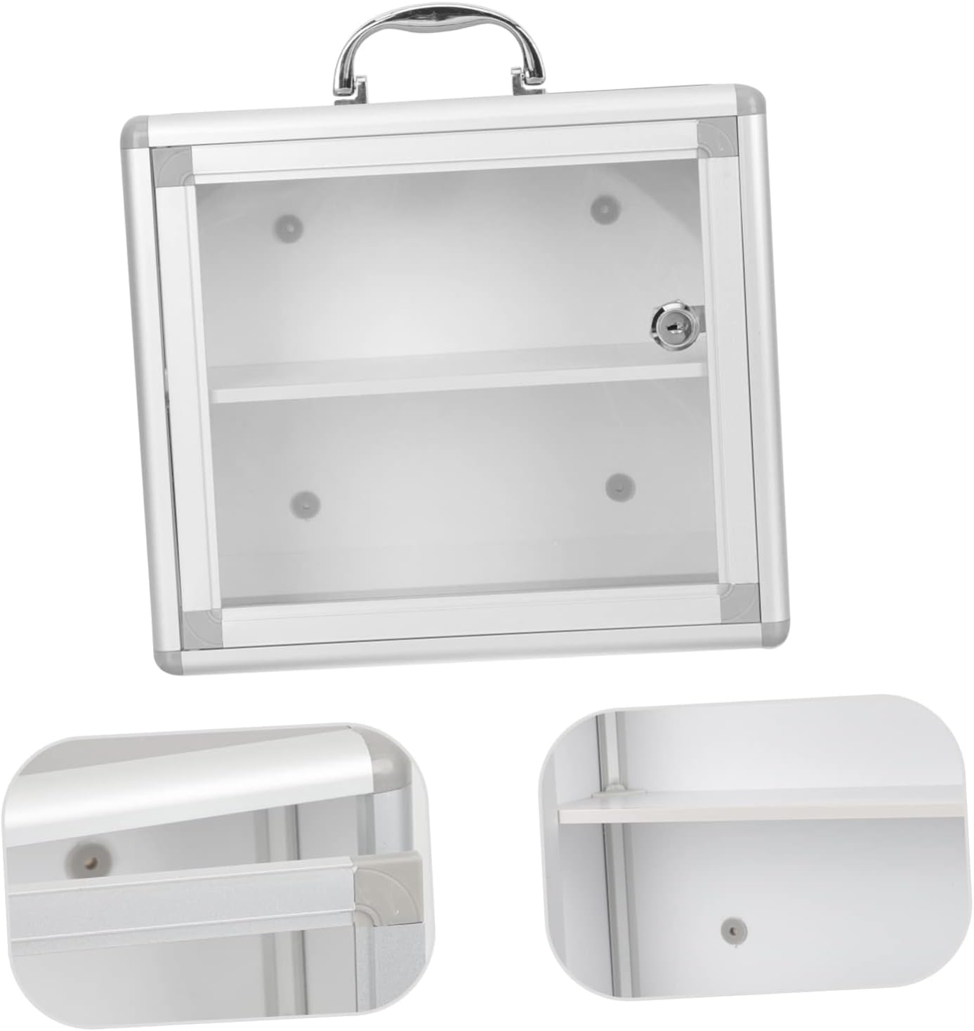 SOESFOUFU Portable Medicine Cabinet Locking Storage Box