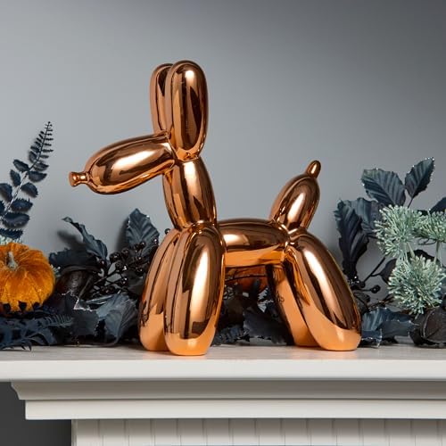 National Tree Company Halloween Balloon Dog Figurine Orange 11 Inch 1