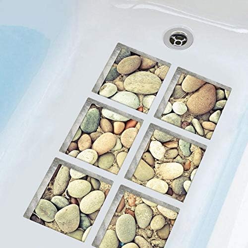 vipolish 6Pcs 3D Bathtub Stickers Non Slip Safety Decals