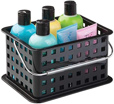 iDesign Spa Plastic Storage Shower Basket - Black