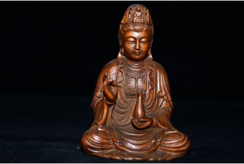 LimpaC Handmade Boxwood Kwan Yin Statue