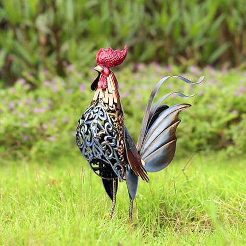 Too Arts Metal Carved Rooster Home Decor Sculpture