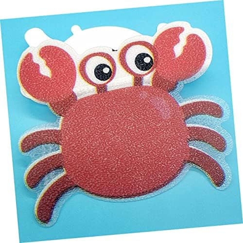 Ciieeo 5 Pack Non-Slip Bath Tub Stickers with Cartoon Crab Design