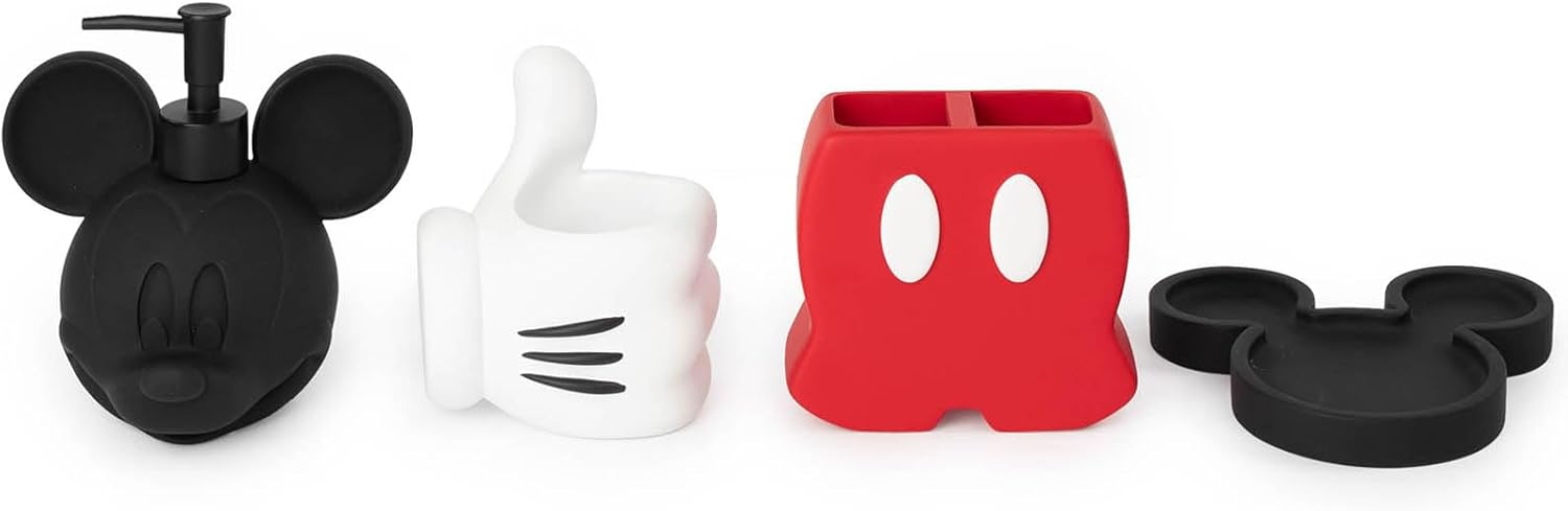 Jay Franco Disney Mickey Mouse Bathroom Organizer Set 1