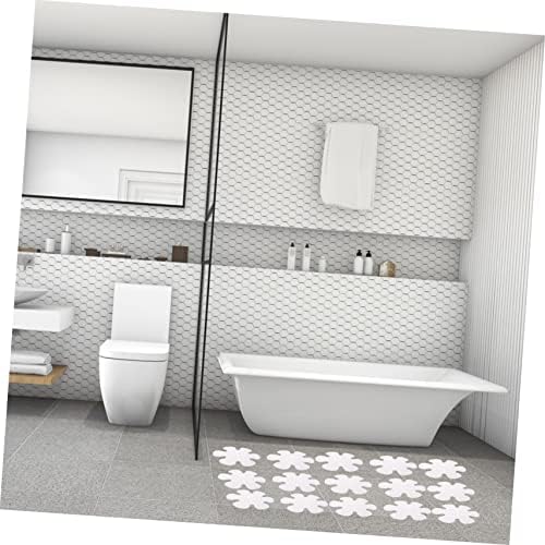 BUGUUYO 20Pcs Flower Shaped Non-Slip Bath Stickers