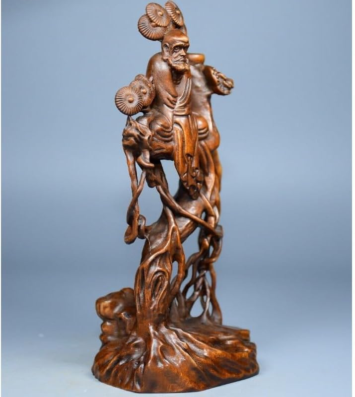 LimpaC Mini Boxwood Arhat Meditation Statue