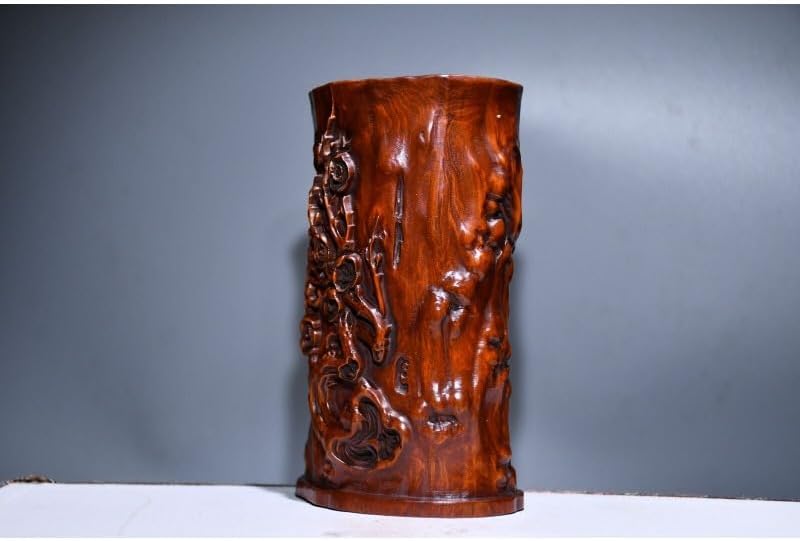 LimpaC Collection Boxwood Tree Grain Brush Pot Statue