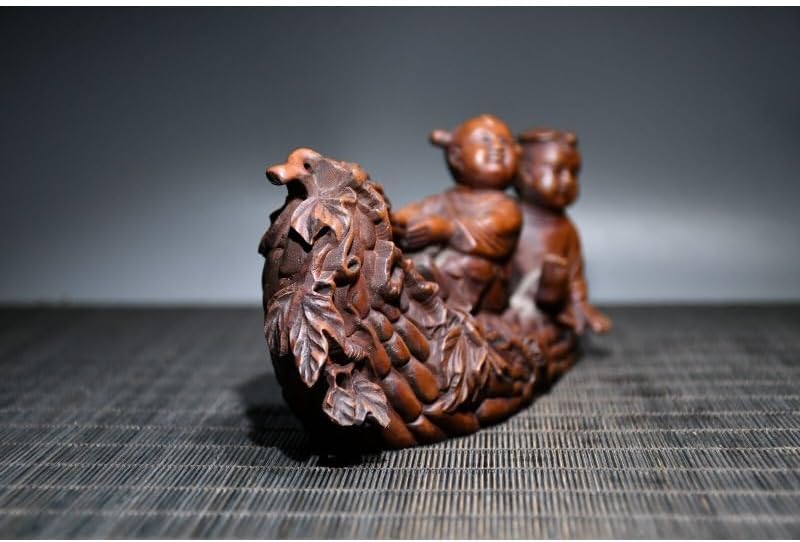 LimpaC Handmade Boxwood Bittermelone Statue Decor