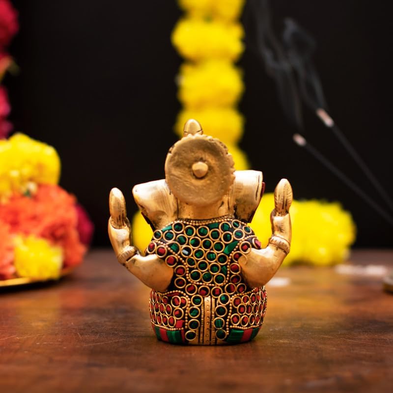Statuestudio Brass Lord Ganapati Idol Decor