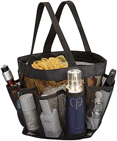 HAOGUAGUA Mesh Shower Caddy with 8 Pockets - Quick Dry Portable Toiletry Bag