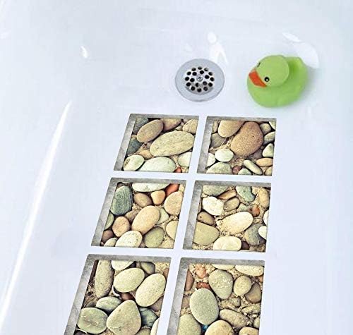 vipolish 6Pcs 3D Bathtub Stickers Non Slip Safety Decals