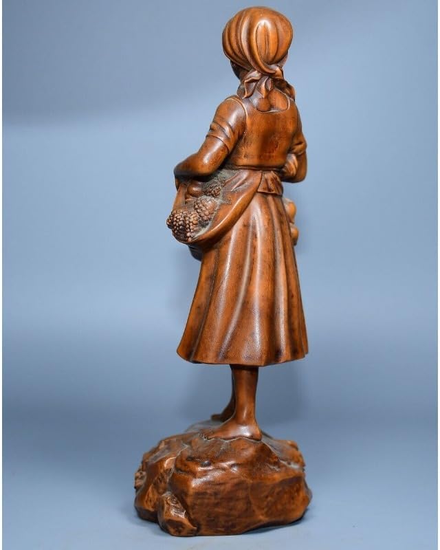 LimpaC Collection Boxwood Meditating Woman Statue