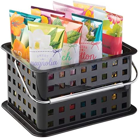 iDesign Spa Plastic Storage Shower Basket - Black