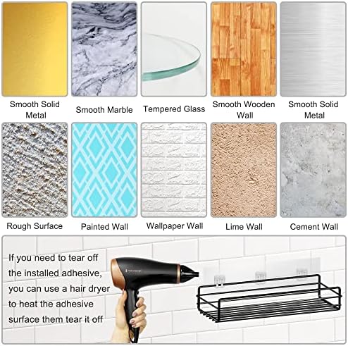 AOUKAR Shower Caddy Adhesive Stickers 2Pack No Drilling