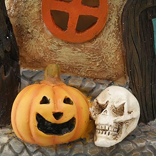 Pre-Lit Haunted Mushroom House Decoration LED Lights 10 Inches