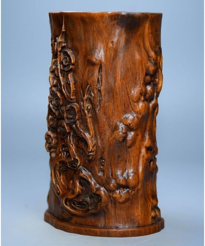 LimpaC Handcrafted Plum Blossom Tree Stool Brush Pot Statue