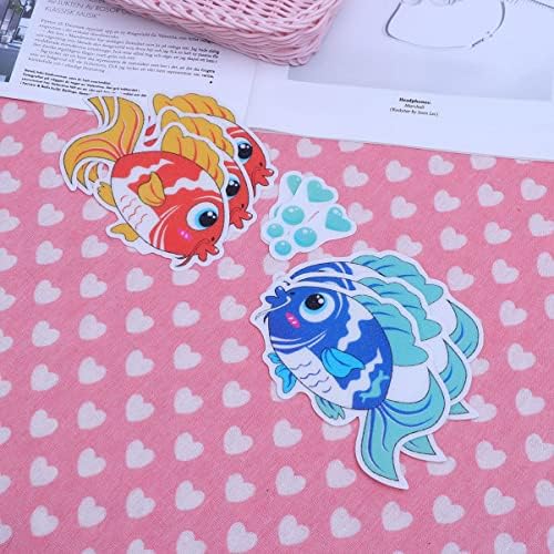 Cabilock 6pcs Bathtub Non-Slip Stickers Fish Design
